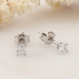 Heliophilia Silver Pendientes de Plata de Ley 925 de 3 mm